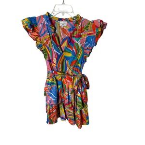 Sugarlips Multicolor Marisol New Guinea Tiered Mini Dress STC13570PB Medium